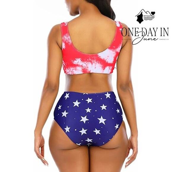 Adisputent Crop Bikini Swimsuit Size M - Picture 2 of 7